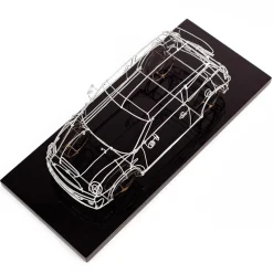 Scultura Mini Cooper in filo metallico