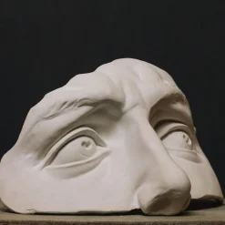 Scultura Occhi di David in Gesso Bianco