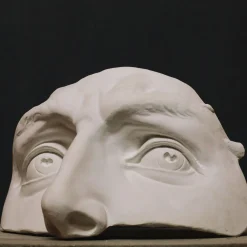 Scultura Occhi di David in Gesso Bianco