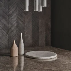 Scultura Omaggio a Morandi in marmo Rosa Perlino