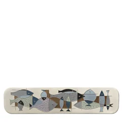Scultura Piatto Pesce in Ceramica Marrone di Aldo Londi