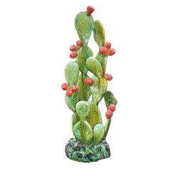 Scultura policroma di fico d'India