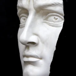 Scultura Profilo di David in Gesso Bianco