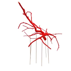 Scultura rossa di Rami Sospesi