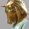 Scultura testa di cavallo Moderna in bronzo