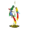 Scultura Tre Pappagalli in Vetro di Murano