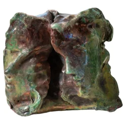 Scultura verde e ramata Metamorfosi D'Amore