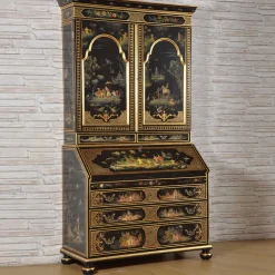 Secretaire nero stile veneziano Venezia '700 Chinoiserie
