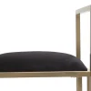 Sedia a clip in ottone nero