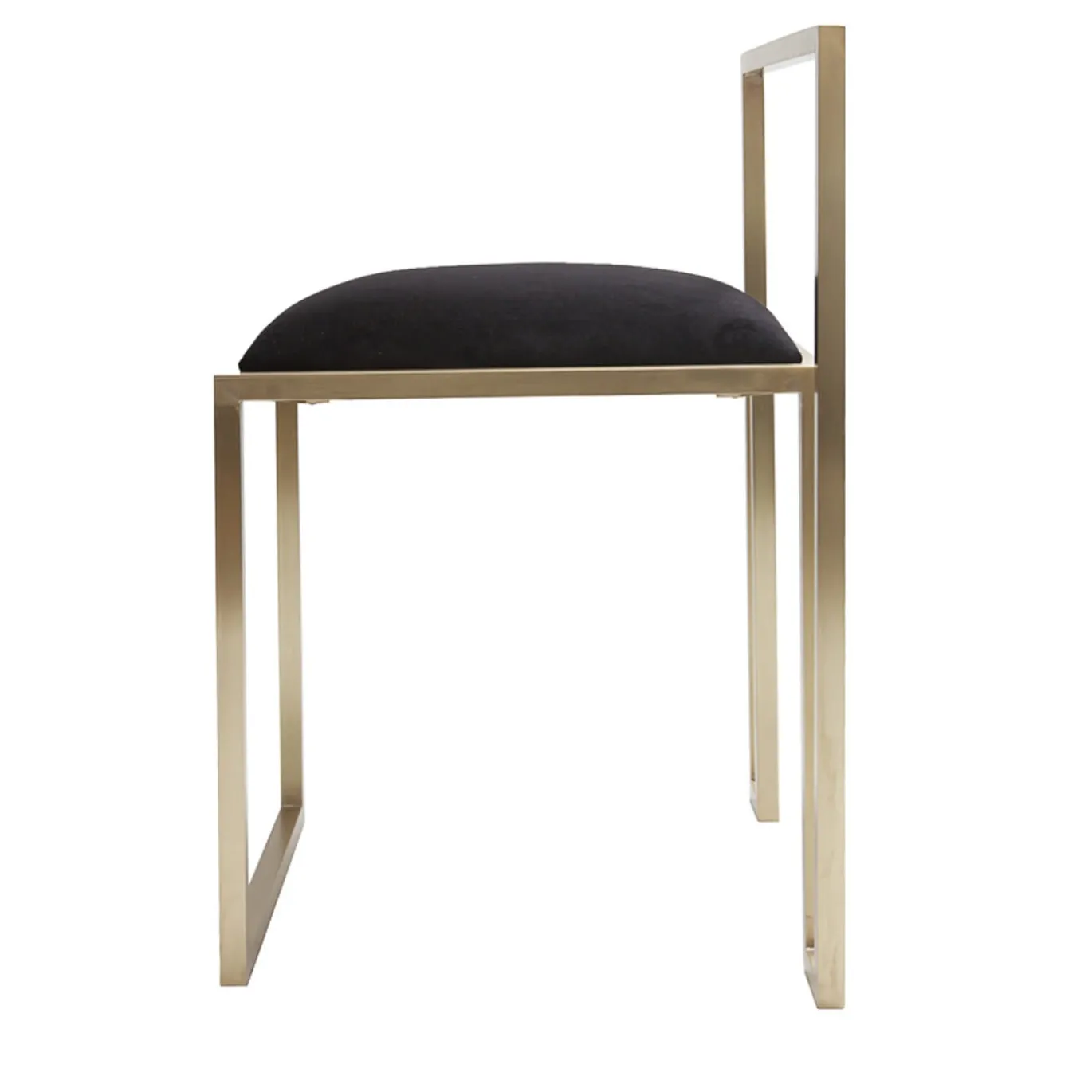 Sedia a clip in ottone nero
