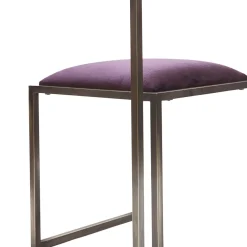 Sedia a clip in ottone prugna