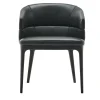 Sedia Alma ED/50 083 in Pelle Nera