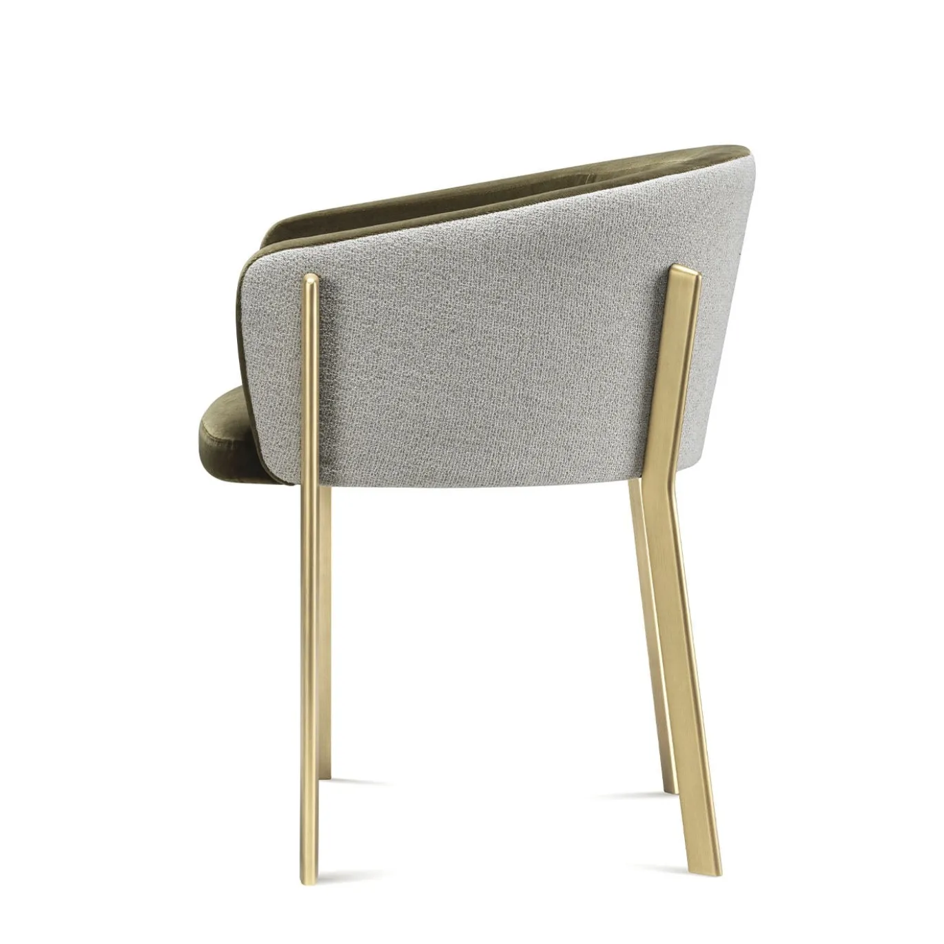 Sedia Arch Mousse in velluto e ottone di Richard Hutten