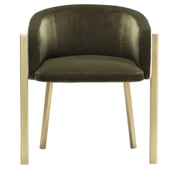 Sedia Arch Mousse in velluto e ottone di Richard Hutten