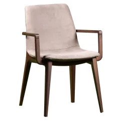 Sedia Bassano rosa con braccioli