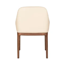 Sedia Bellagio con telaio in legno di frassino e rivestimento bianco