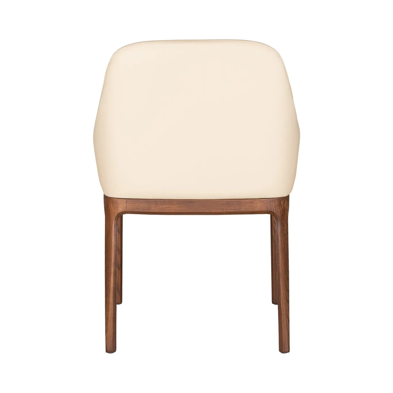 Sedia Bellagio con telaio in legno di frassino e rivestimento bianco