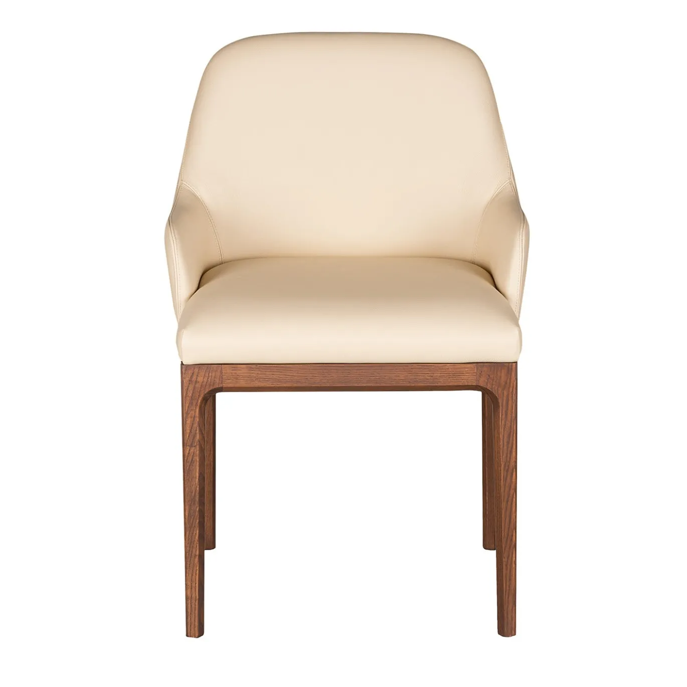 Sedia Bellagio con telaio in legno di frassino e rivestimento bianco