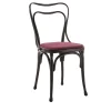 Sedia Caf� Museum Nera con Cuscino di Adolf Loos