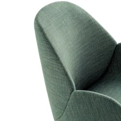 Sedia Calathea verde Damaris con base in legno