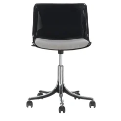 Sedia con rotelle Modus nera con cuscino di seduta beige di Centro Progetti Tecno