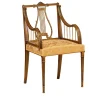Sedia con schienale a lira in stile Hepplewhite