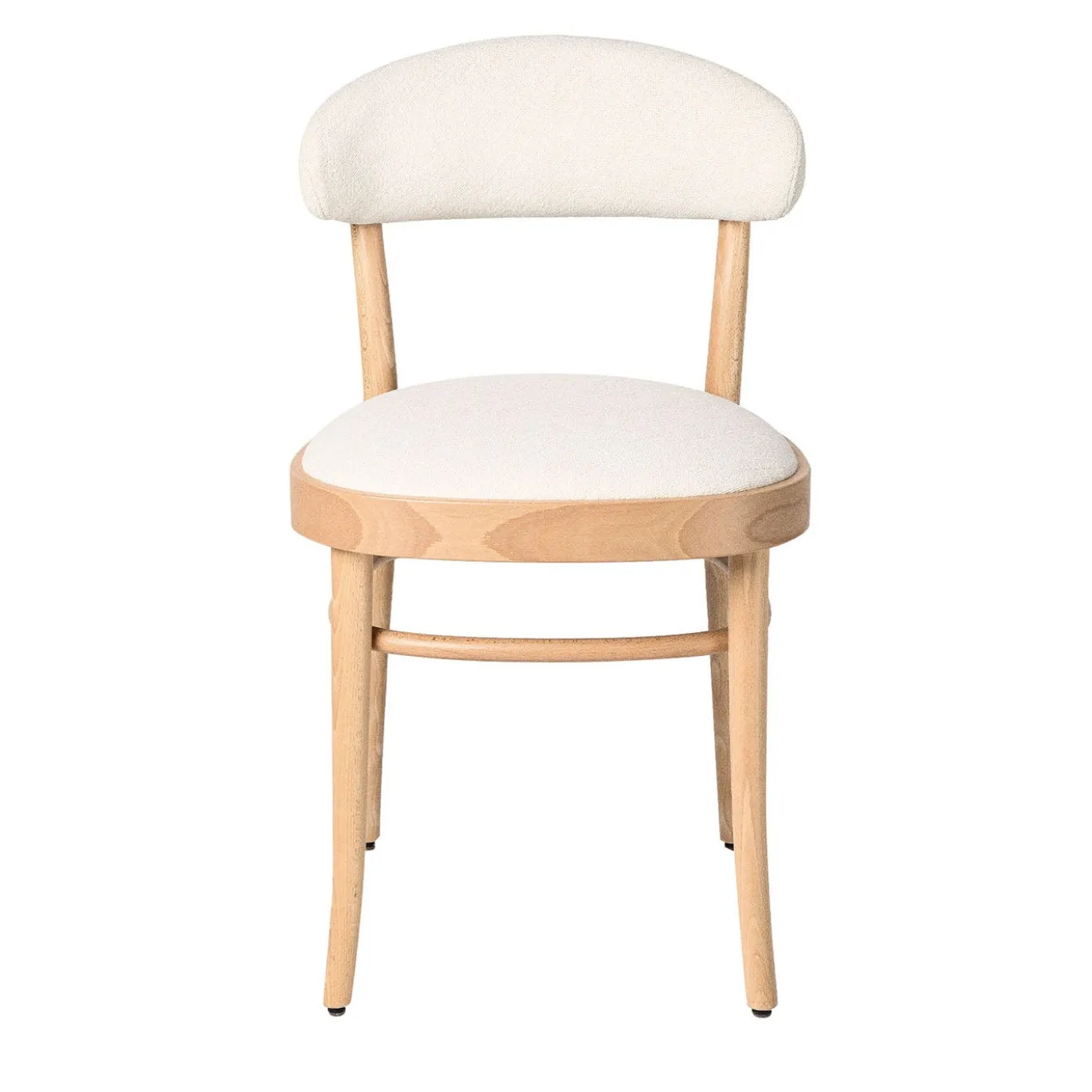 Sedia con schienale piccolo Kipferl in tessuto bianco