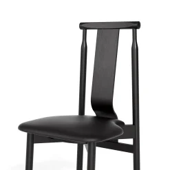 Sedia da pranzo Lierna nera di Achille e Pier Giacomo Castiglioni
