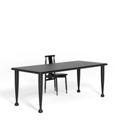 Sedia da pranzo Lierna nera di Achille e Pier Giacomo Castiglioni