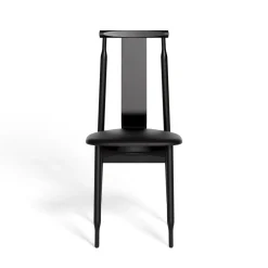 Sedia da pranzo Lierna nera di Achille e Pier Giacomo Castiglioni