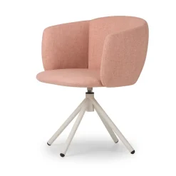 Sedia da pranzo non rosa con base girevole