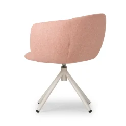 Sedia da pranzo non rosa con base girevole