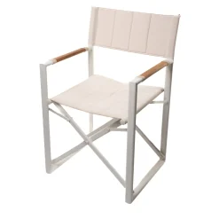 Sedia da regista in alluminio bianco