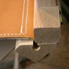 Sedia da regista in pelle beige