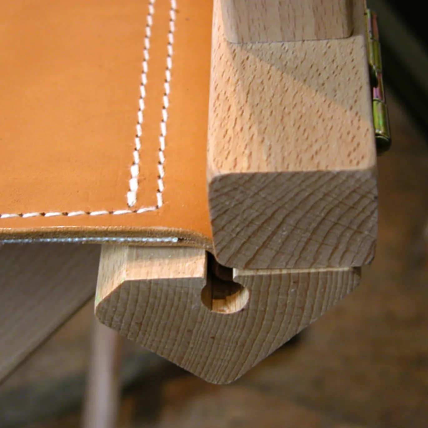 Sedia da regista in pelle beige