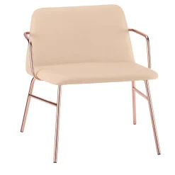 Sedia da salotto Bardot Met Copper di Emilio Nanni