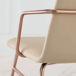 Sedia da salotto Bardot Met Copper di Emilio Nanni