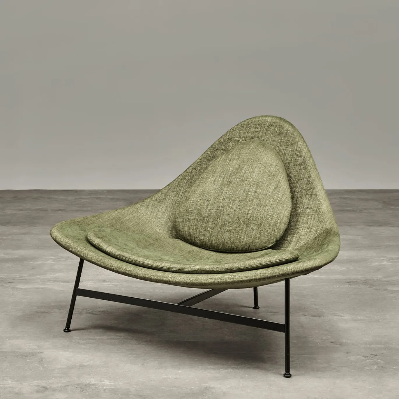Sedia da salotto Bermuda verde oliva di Claesson Koivisto Rune