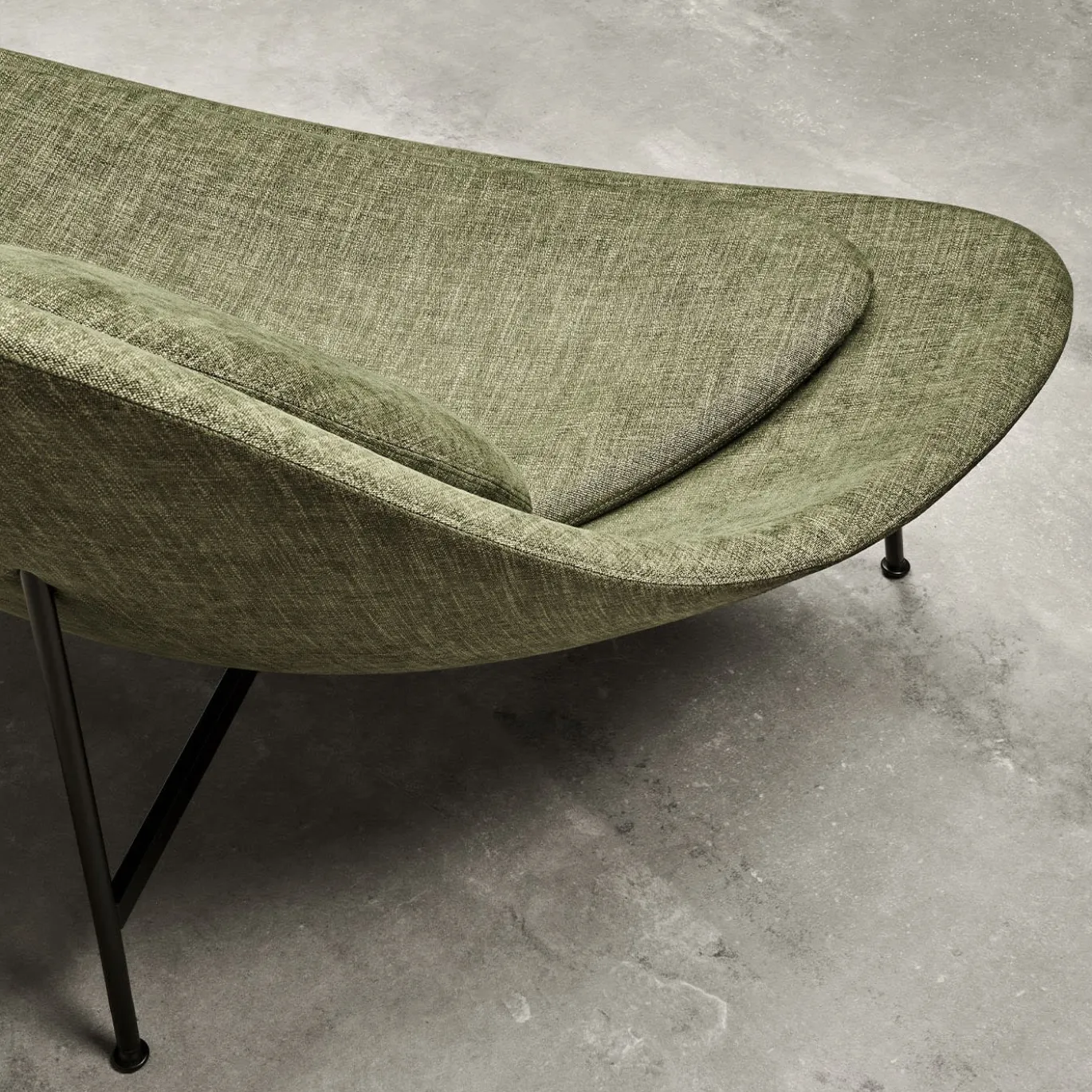 Sedia da salotto Bermuda verde oliva di Claesson Koivisto Rune