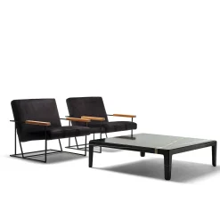 Sedia da salotto Gotham Black di Federico Carandini