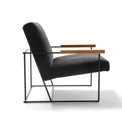 Sedia da salotto Gotham Black di Federico Carandini