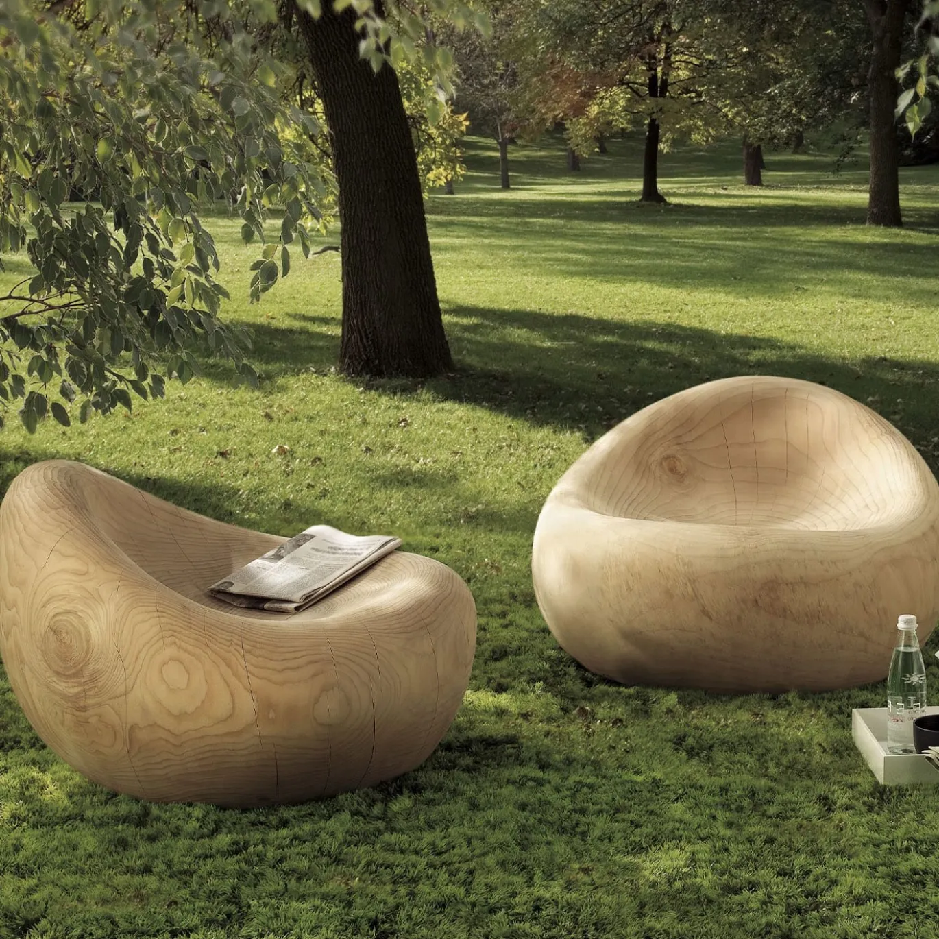 Sedia da salotto in legno di cedro Maui di Terry Dwan