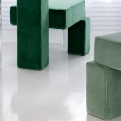 Sedia da salotto in mohair Pierre Frey verde Licitra