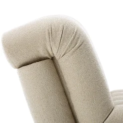 Sedia da salotto Periscopio in tessuto beige scanalato di Studiopepe