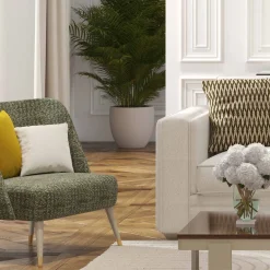 Sedia da salotto verde Amalfi