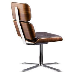 Sedia da ufficio Armadillo 6 marrone scuro di Rainer Bachschmid