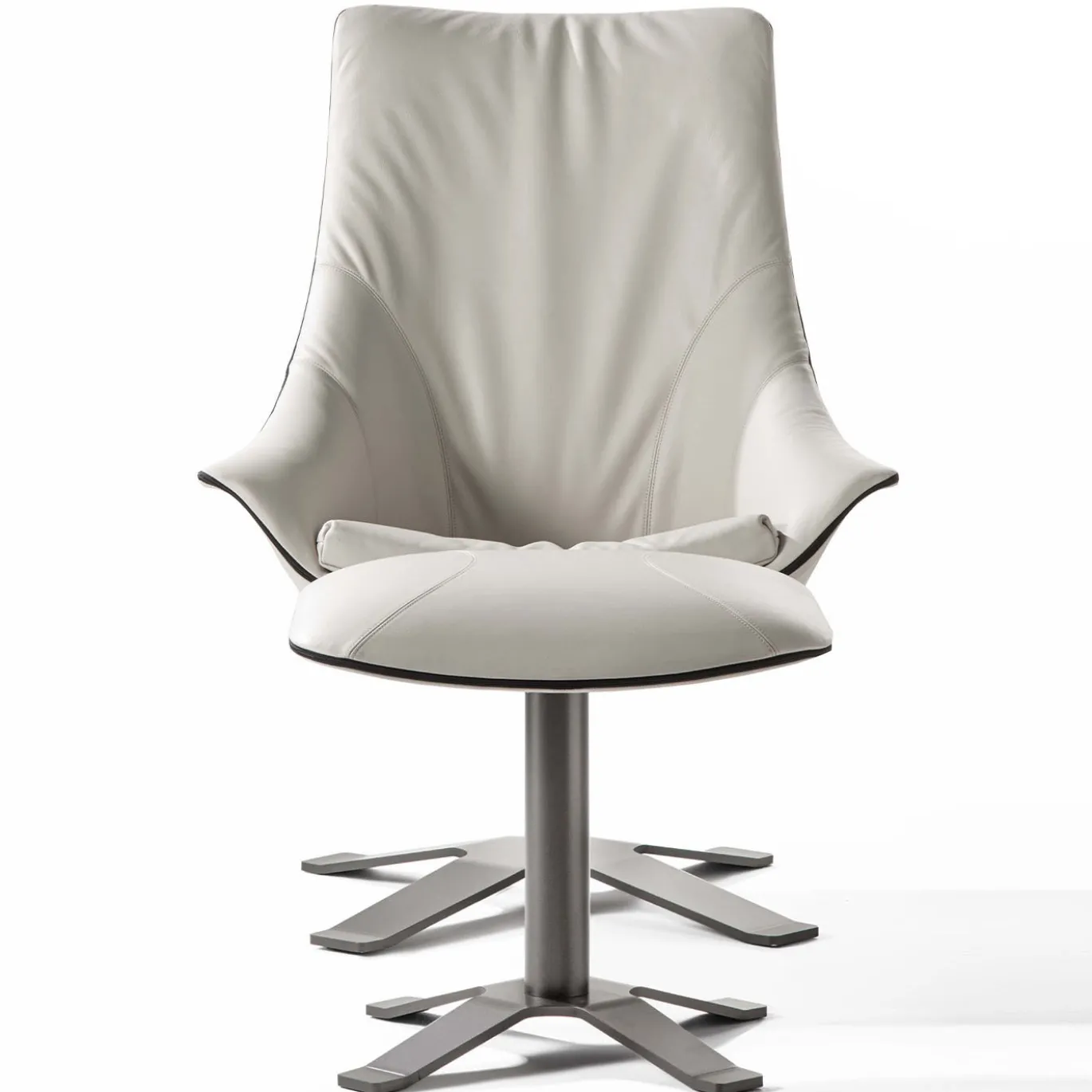 Sedia da ufficio girevole bianca Lullaby