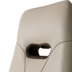 Sedia da ufficio in pelle beige Aphira