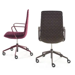 Sedia da ufficio L-Air imbottita marrone