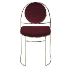 Sedia Ducale BZ Cromo e Rosso